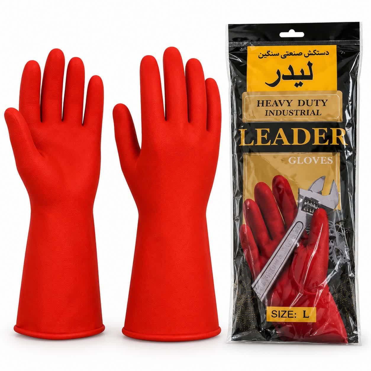 دستکش لاستیکی لیدر LEADER سایز مدیوم M
