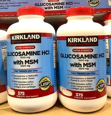 قرص گلوکوزامین 375 عددی کرکلند اصل | Kirkland Glucosamine HcI With MSM