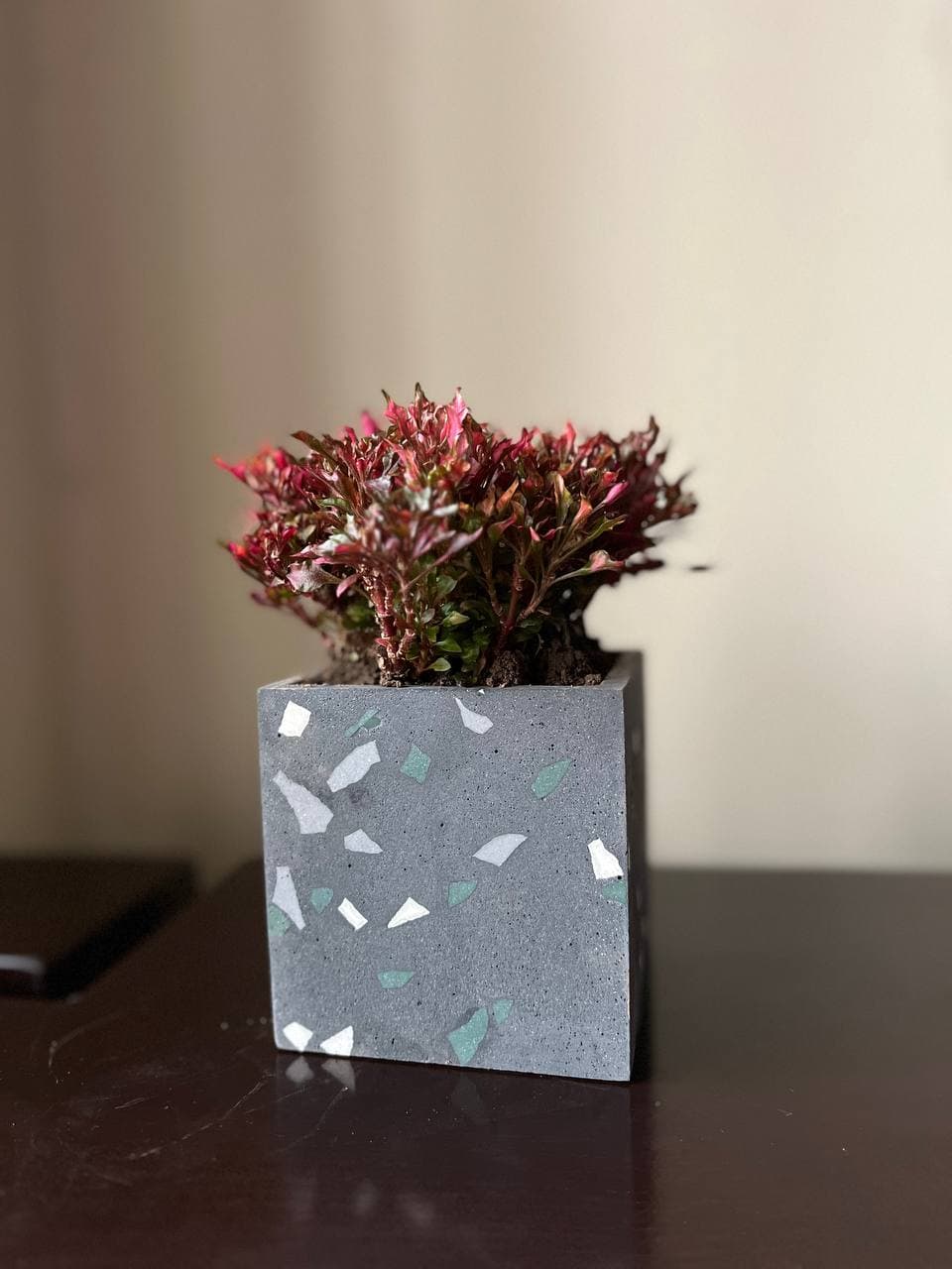 گلدان موزاییکی کوچک مربعی 10×10 مشکی