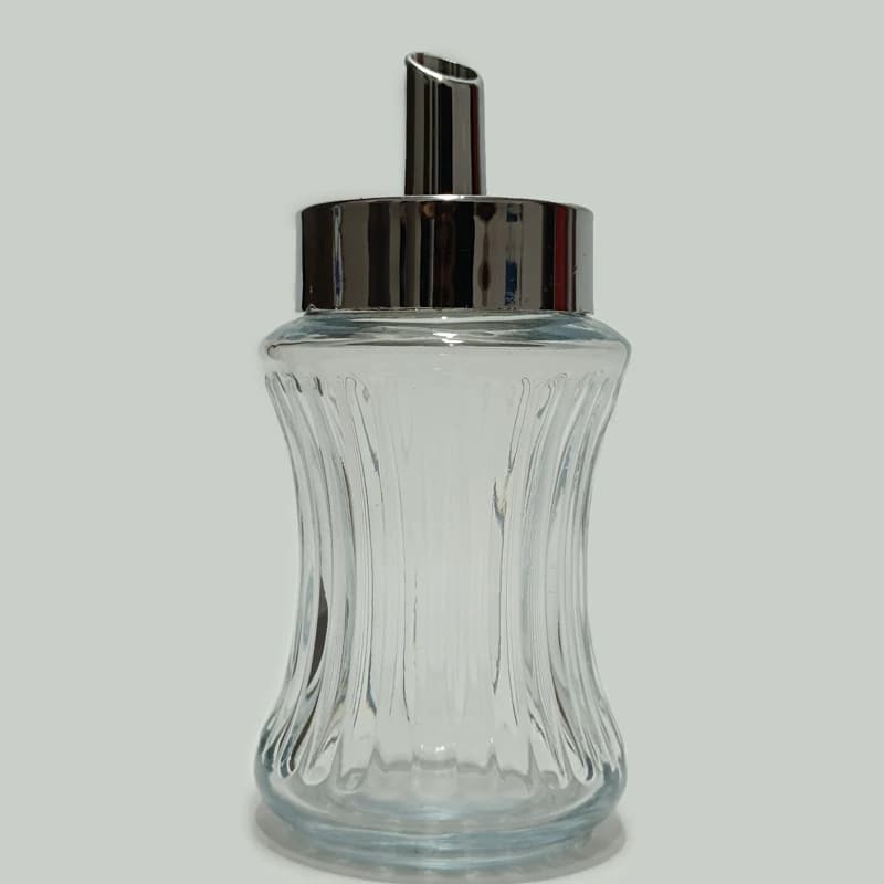 شکر پاش شیشه ای درب لوله ای کاوه