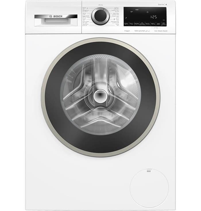لباسشویی بوش سری 4 مدل144ظرفیت 9 کیلو 1400دور بخارشور دار