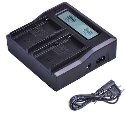 شارژر دوبل باتری سونی NP-F970 با نمایشگر LCD — تصویر ۲