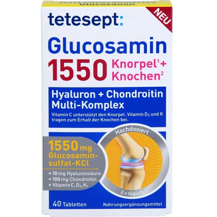 مکمل تقویت کننده غضروف و استخوان گلوکوزامین تتسپت آلمان اصل — تصویر ۹