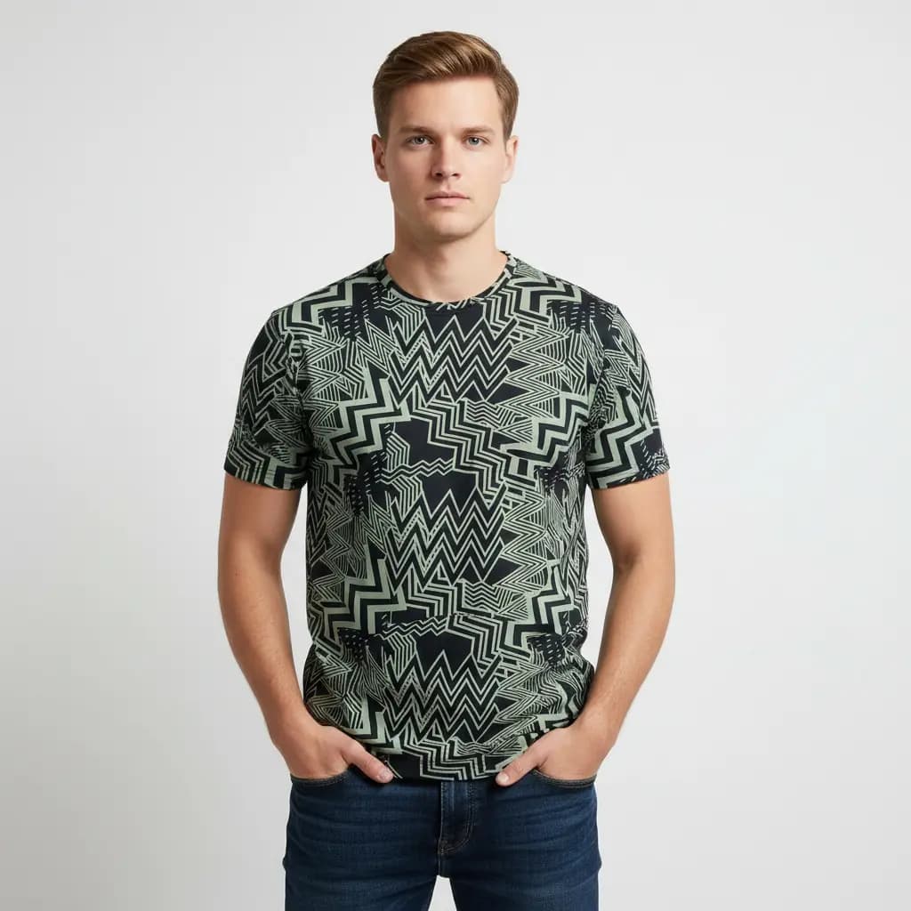 تیشرت یقه گرد خارجی