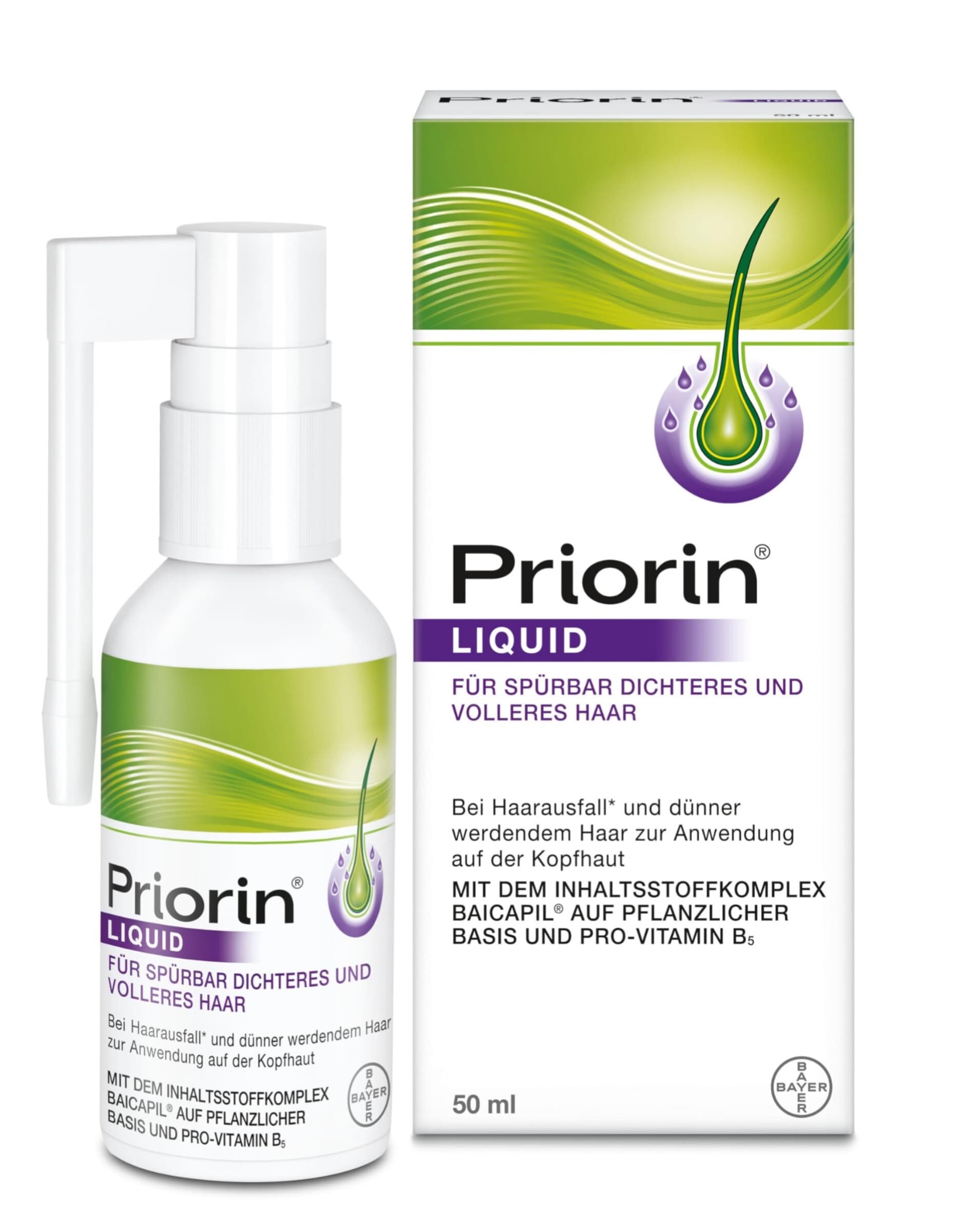 محلول ضدریزش و تقویت کننده مو پریورین بایر آلمان 50میل priorin liquid