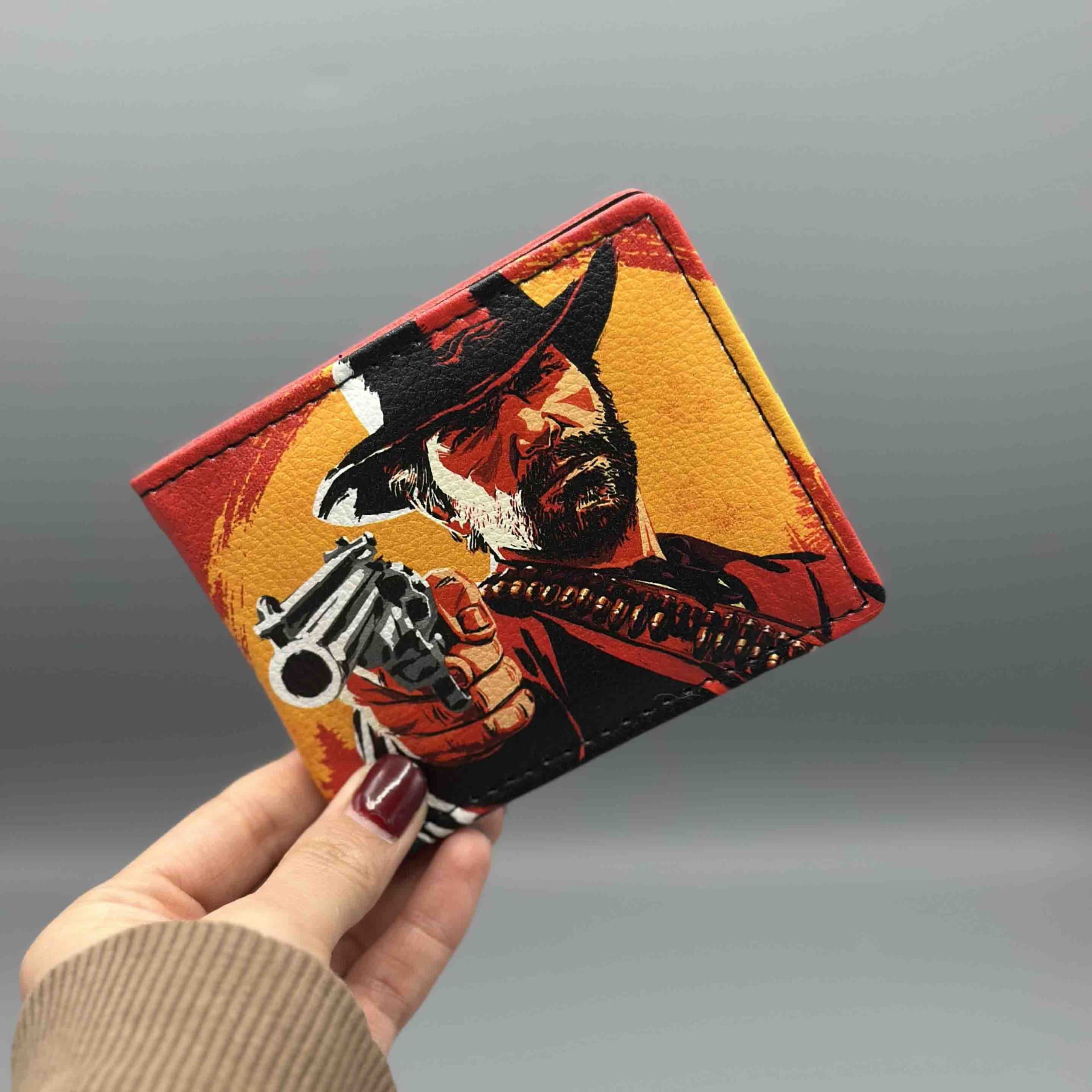 کیف پول چرمی رد دد