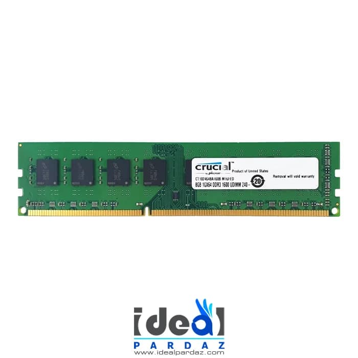 رم دسکتاپ کروشیال 8 گیگابایت RAM CRUCIAL 8GB DDR3 1600