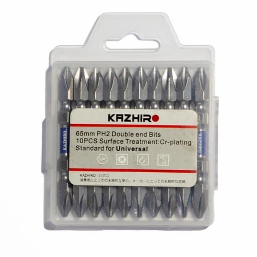 سری پیچ گوشتی 65mm دوسر چهارسو کروم KAZHIRO ژاپن هولوگرام دار