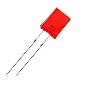 LED مربعی قرمز 7*5*2 میلیمتر شفاف بسته 500 تایی