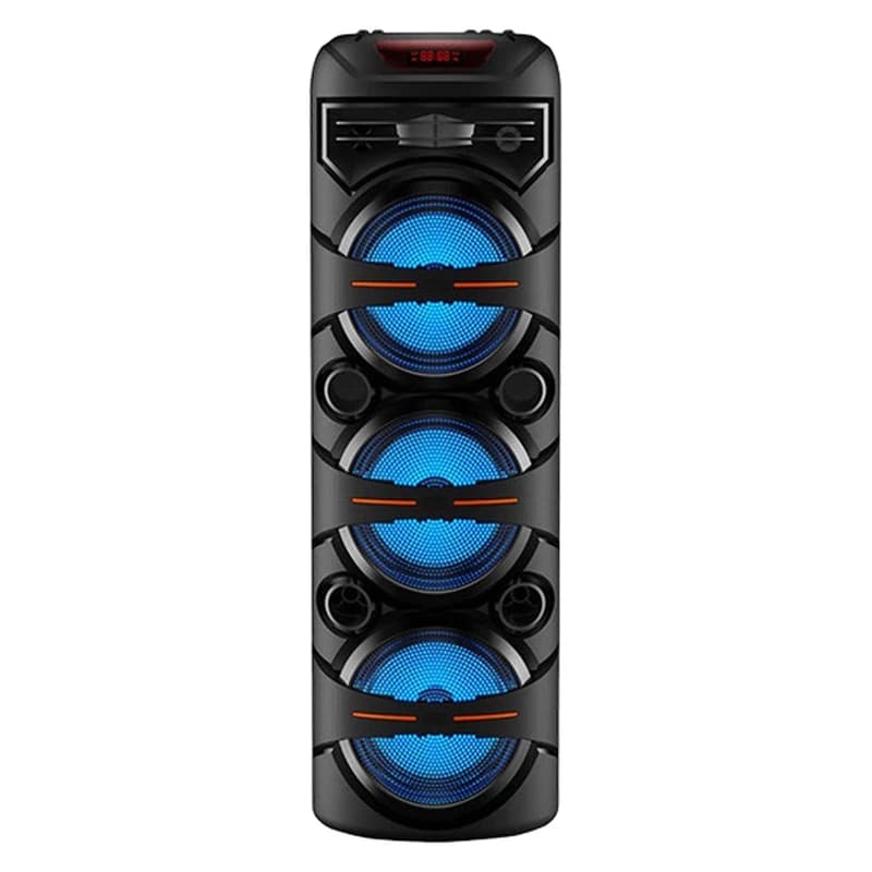 اسپیکر بلوتوثی قابل‌حمل مدل ZQS-8302 با باتری 4500 میلی‌آمپر ساعت، اتصال بلوتوث و دانگل USB، مجهز به میکروفون، بدنه مقاوم پلاستیکی و وزن سبک 150 گرم — تصویر ۴