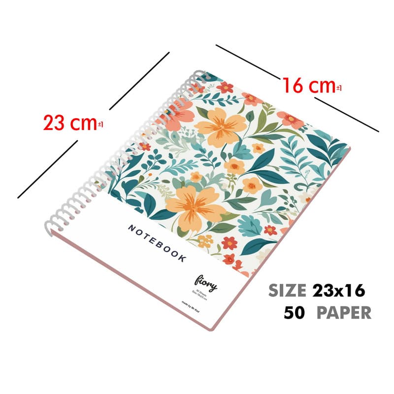 دفتر مشق 50 برگ مستر راد طرح بهارانه کد fiory 2725 — تصویر ۳