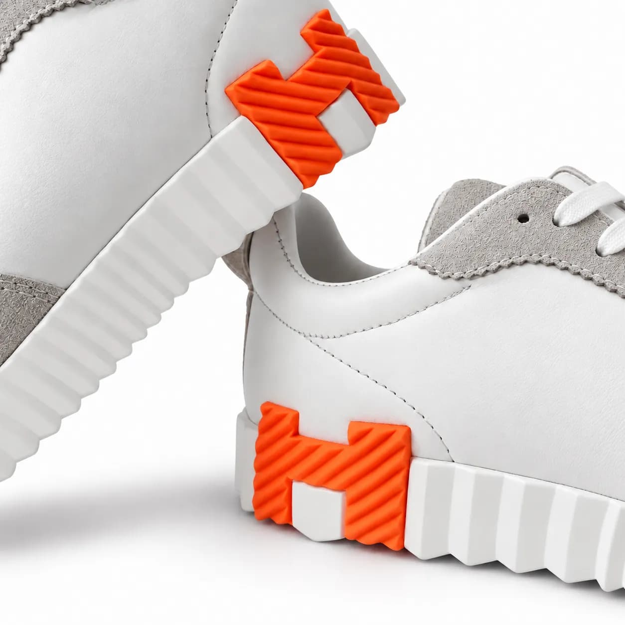 کتونی هرمس سفیدطوسی کد 2354 / HERMES SNEAKERS — تصویر ۵