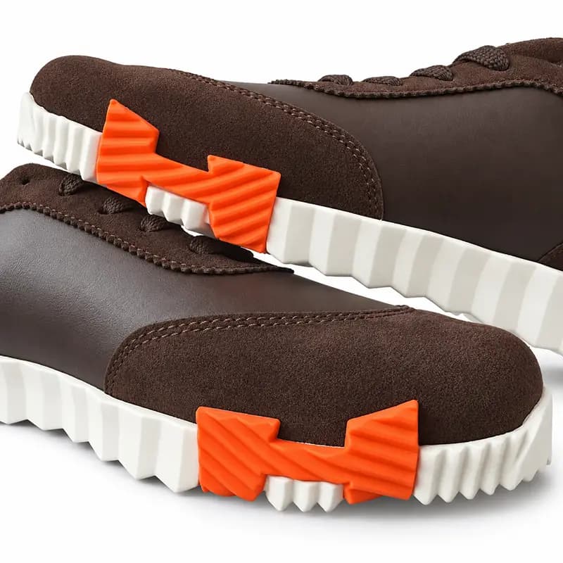 کتونی هرمس قهوه‌ای کد 2354 / HERMES SNEAKERS — تصویر ۷
