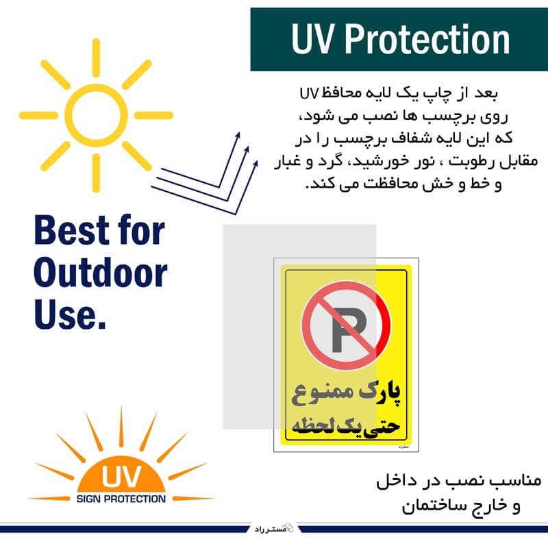 برچسب ایمنی مستر راد طرح پارک ممنوع حتی یک لحظه مدل HSE-OSHA-1339 — تصویر ۵