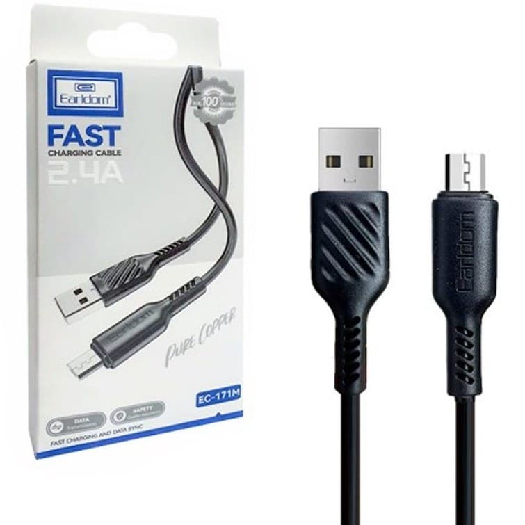 کابل تبدیل USB به MICROUSB ارلدام مدل EC-171M طول 1 متر