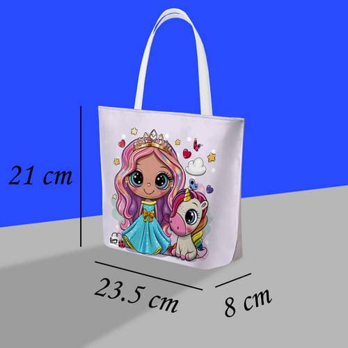 کیف دستی بچگانه فیوری مدل پرنسس و تک شاخ طرح یونیکورن کد Queen 2258 — تصویر ۳