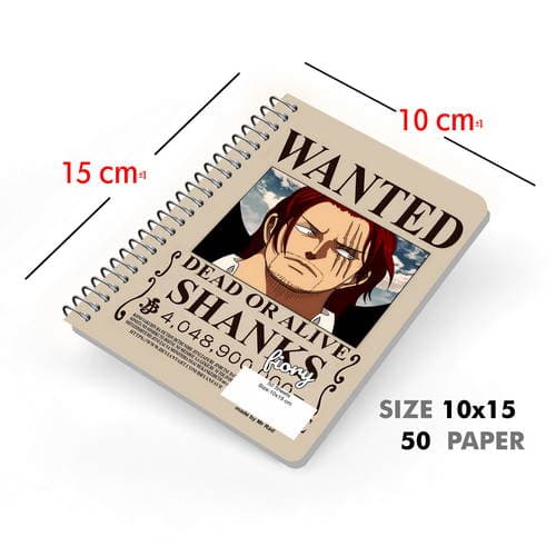 دفترچه یادداشت مستر راد مدل cheeck box طرح انیمه تحت تعقیب کد 2216 Trafalgar Law — تصویر ۳