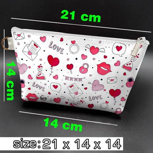 کیف لوازم آرایش زنانه فیوری مدل love کد 2232 — تصویر ۵