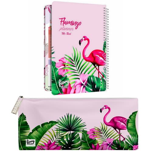 پلنر روزانه مستر راد طرح فلامینگو کد fiory 2093 به همراه جامدادی