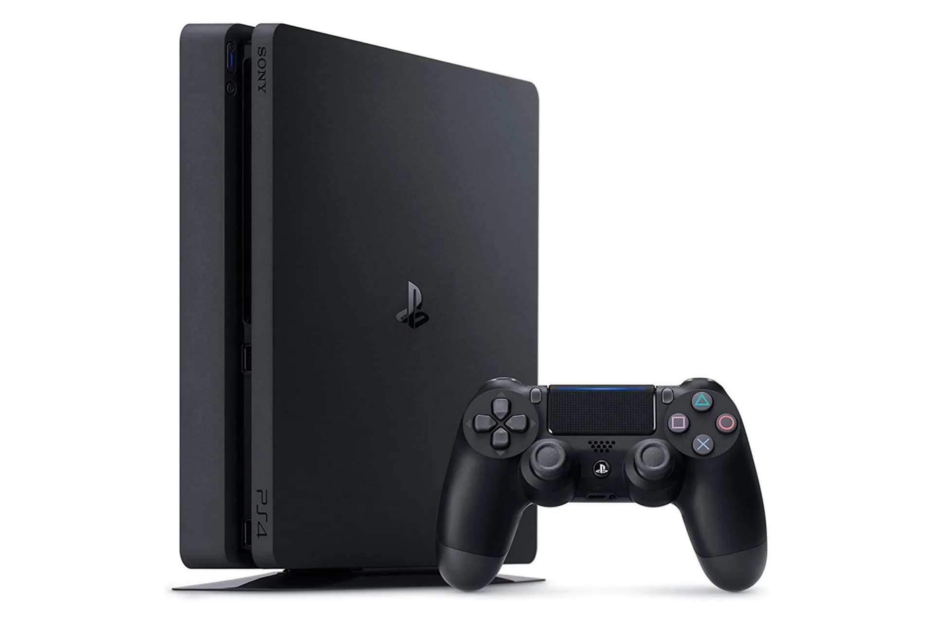 کارکرده - کنسول پلی استیشن PS4 اسلیم با حافظه 500 گیگابایت - تک دسته - کپی خور ورژن 9 سلامتی هارد 100