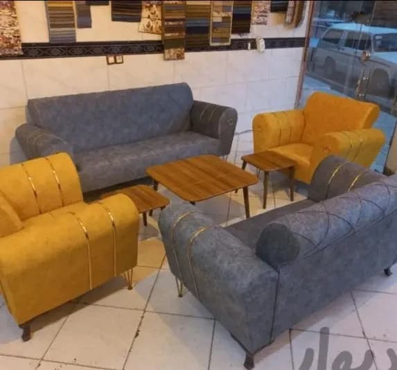 مبل راحتی اسکارلت ۷ نفره پایه فلزی