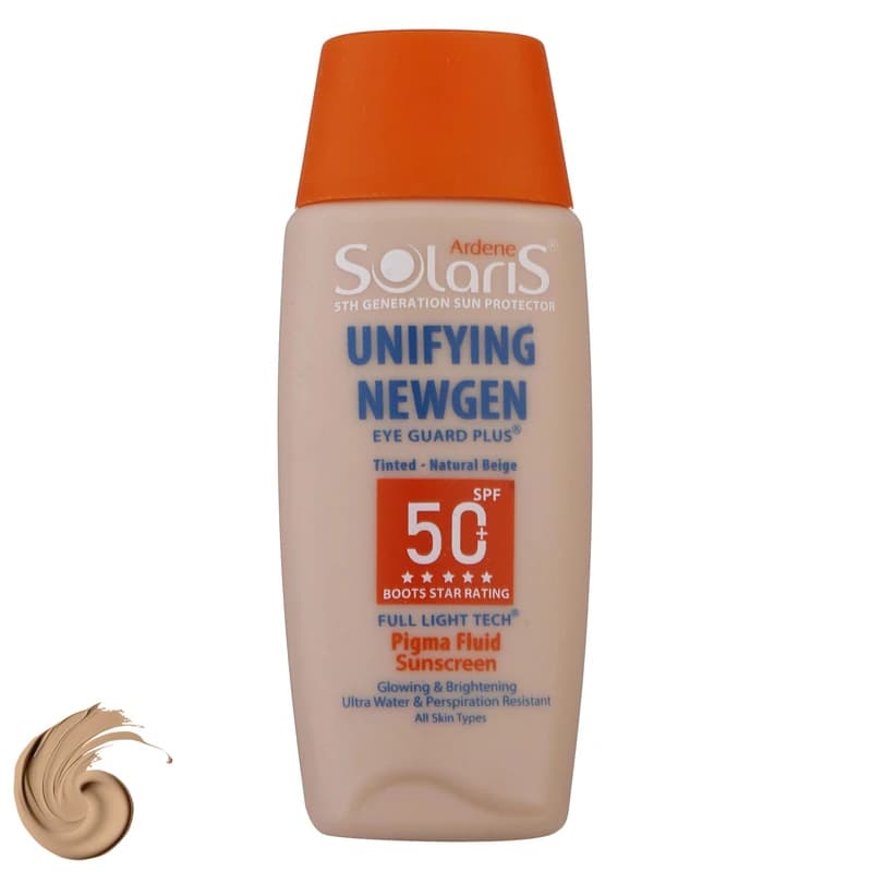 فلوئید ضد آفتاب روشن کننده پوست رنگی بژ روشن SPF50 سولاریس آردن ۷۵ میل