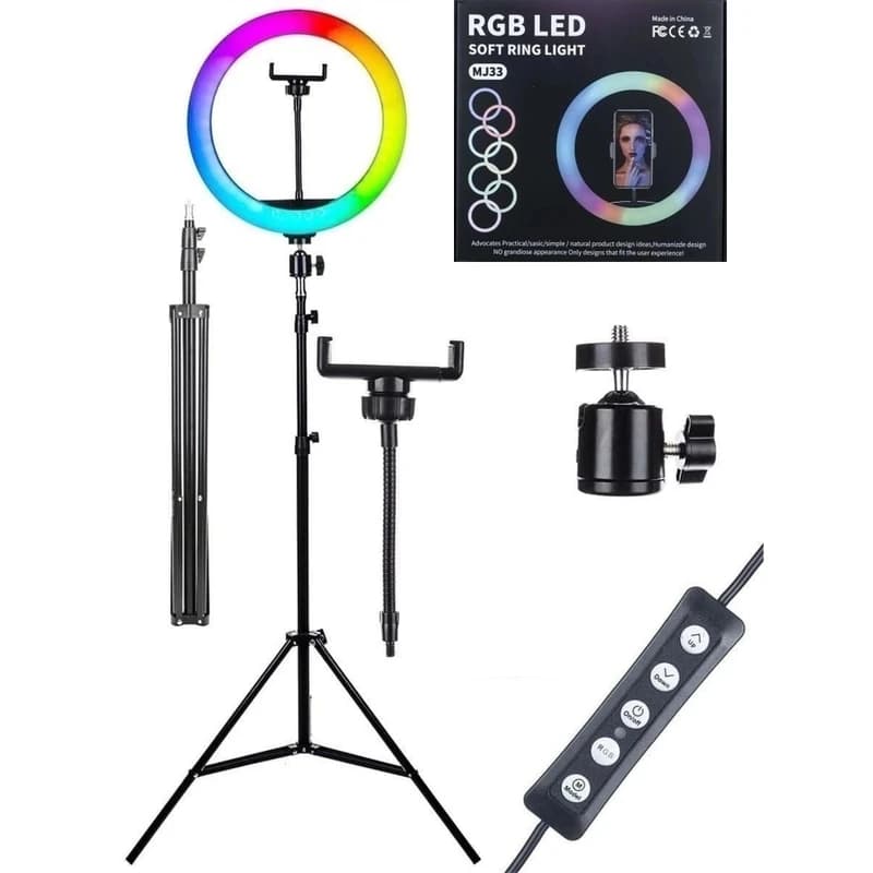 رینگ لایت پایه دار مدلMJ33_RGB