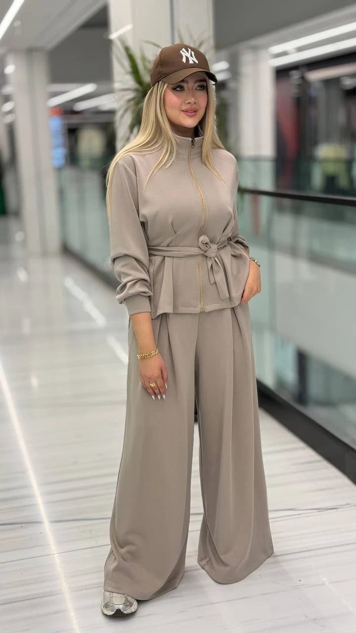 کایرا ست بامبرشلوار کمربند بندی — تصویر ۴