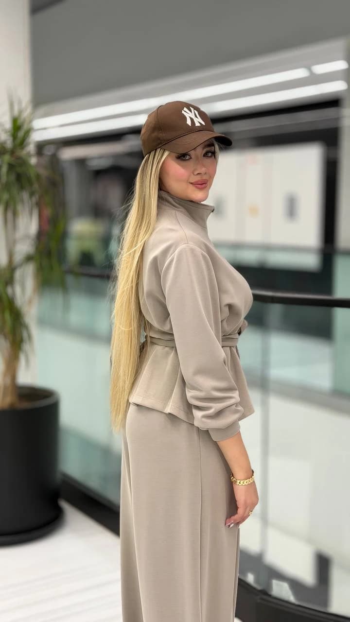 کایرا ست بامبرشلوار کمربند بندی — تصویر ۶