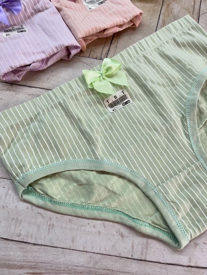 شورت نخ پنبه فاق بلند راه راه مارک تی بی تی (بسته ۱۲ تایی) — تصویر ۵