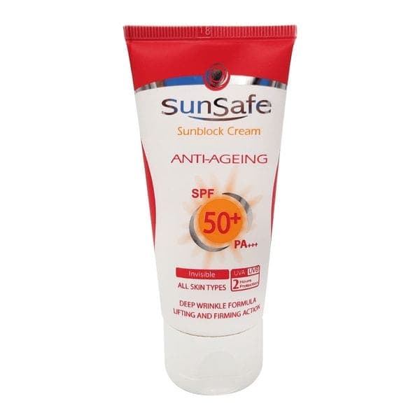 ضد آفتاب بدون رنگ ضد چروک SPF50 سان سیف — تصویر ۶