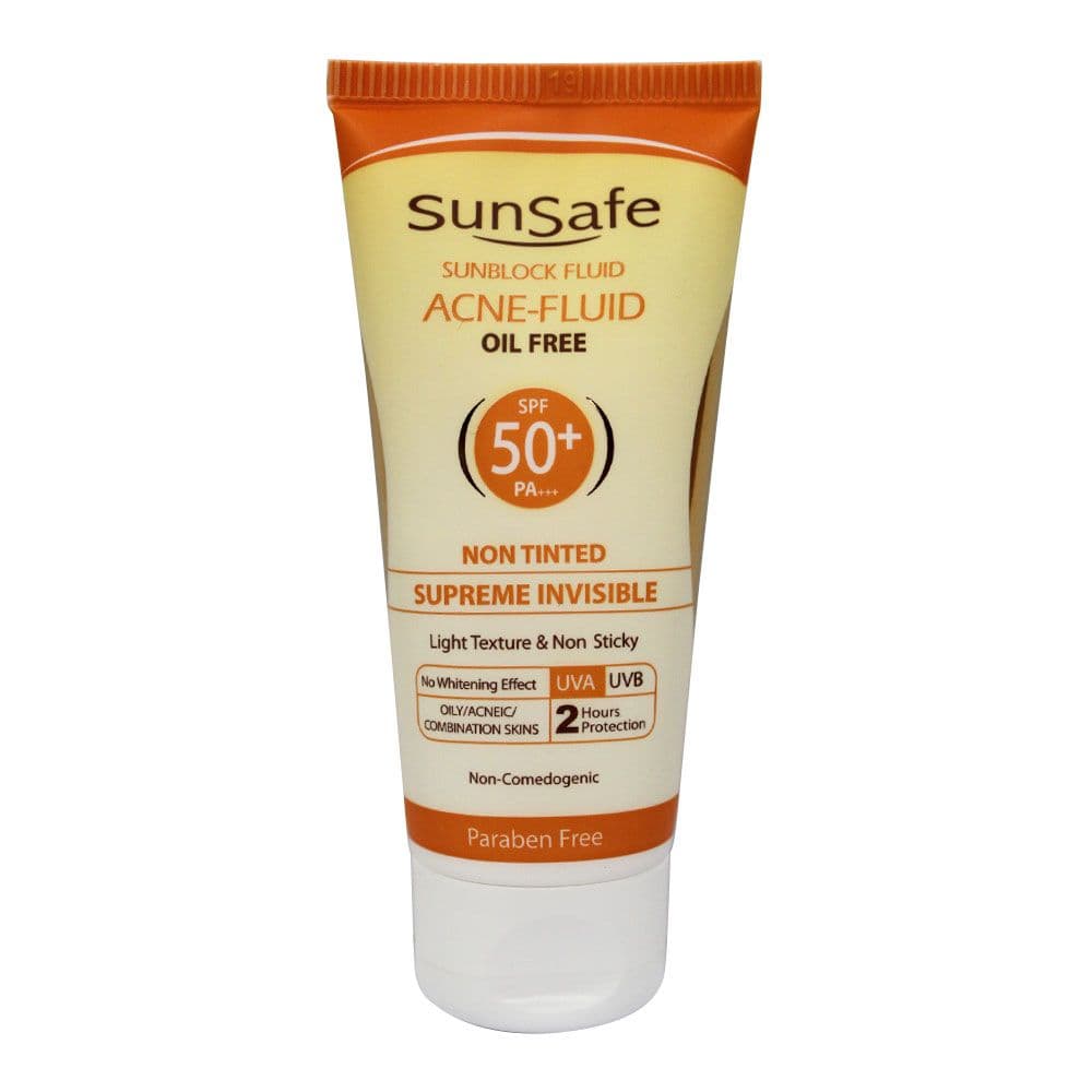 ضد آفتاب فاقد چربی فلوئید آکنئیک +SPF50 سان سیف — تصویر ۵