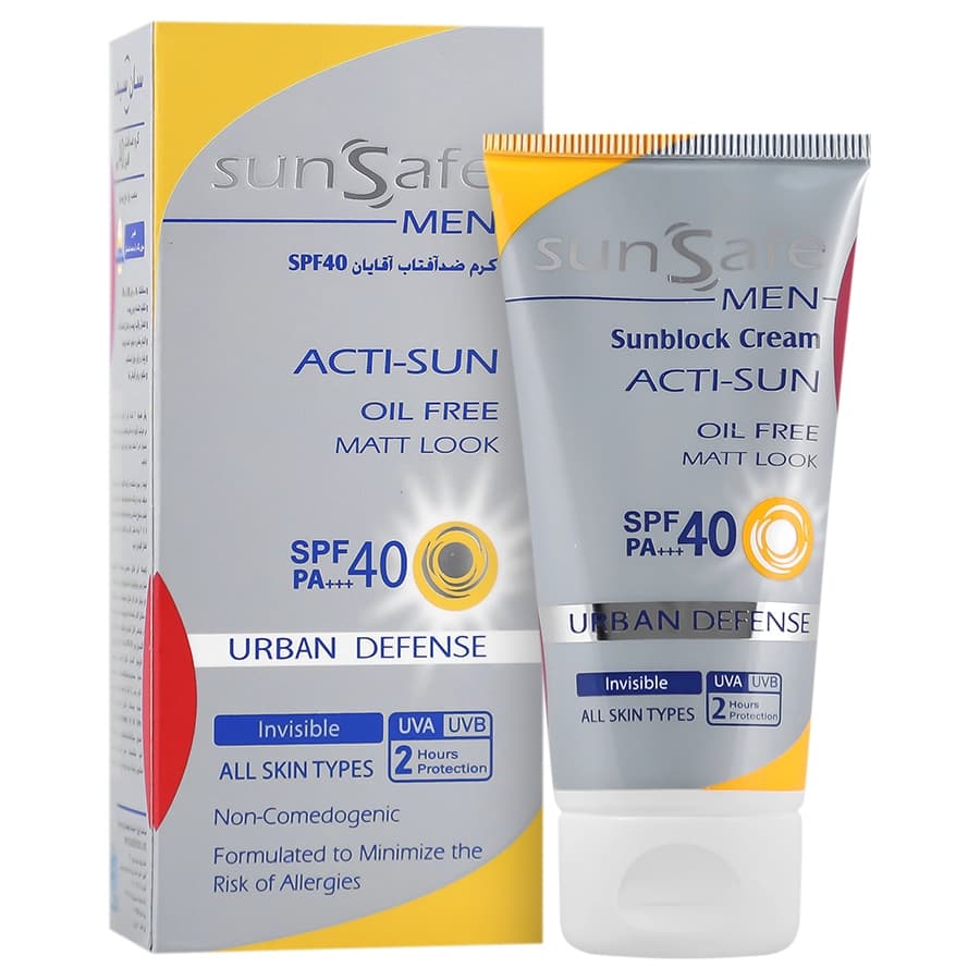 ضد آفتاب فاقد چربی آقایان SPF40 سان سیف — تصویر ۷