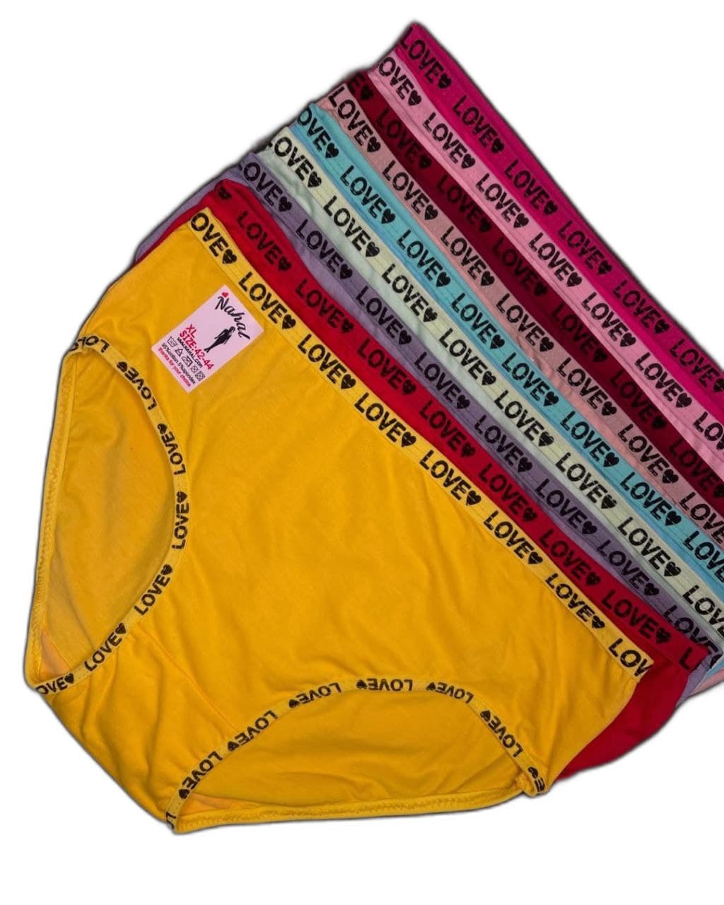 شورت زنانه نخی کش لاو برند تی شین نهال سابق(بسته ۱۲تایی)