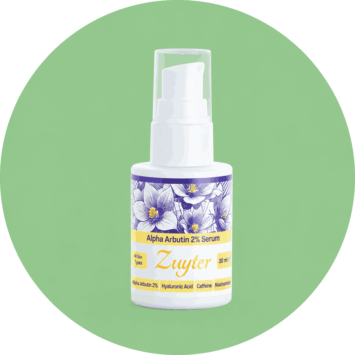 سرم ضدلک و روشن کننده صورت زویتر حاوی ٪۲ آلفا آربوتین حجم 30 میل/Zuyter Anti-Blemish and Brightening Facial Serum Contains 2% Alpha Arbutin, Volume 30 ml
