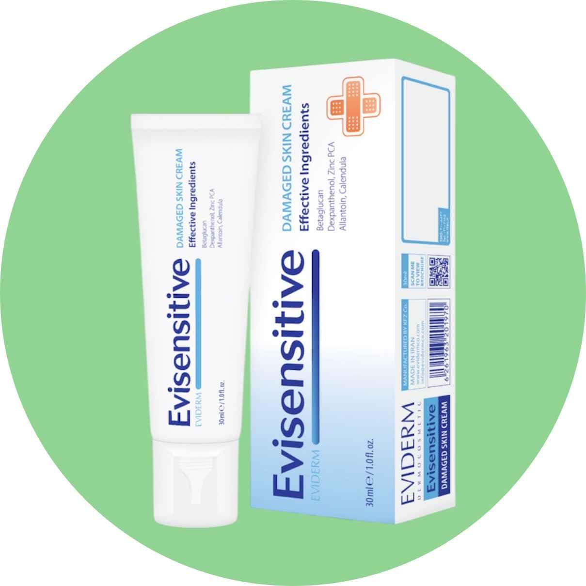 کرم ترمیم پوست آسیب دیده اوی سنسیتیو انقضا 07/9 حجم 30 میل/Evisensitive Damaged Skin Cream