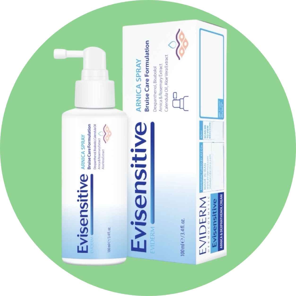اسپری ترمیم کننده کبودی اوی سنستیو اویدرم انقضا 06/10 حجم100 میل/Evisensitive Bruise Repair Spray, 100 ml