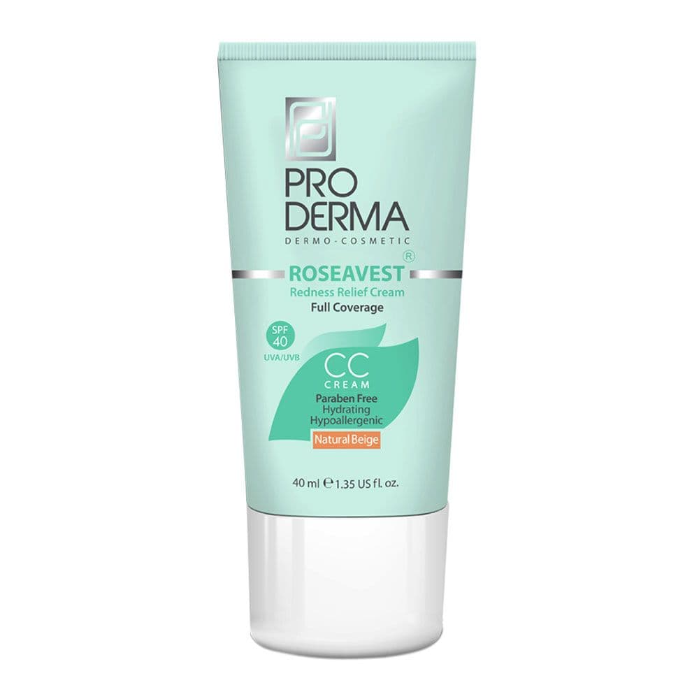 کرم مرطوب کننده رنگی SPF40 بژ طبیعی پوست معمولی و حساس پرودرما