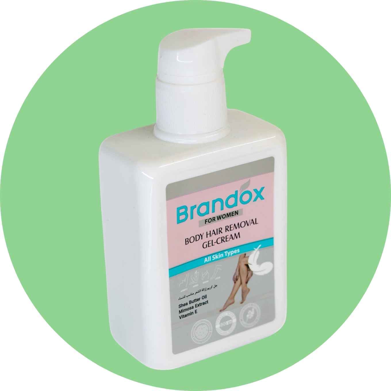 ژل کرم موبر بدن بانوان براندوکس مناسب پوست های حساس حجم 100 میل/Brandox Women’s Body Hair Removal Cream Gel, Suitable for Sensitive Skin, Volume 100 ml — تصویر ۲