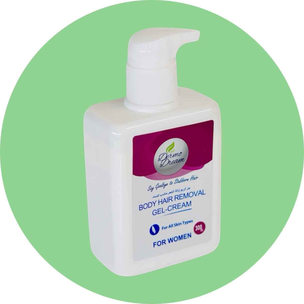 ژل موبر بدن درمودریم مناسب بانوان وزن 300 گرم/Dermoderm body hair removal gel for women, weight 300 grams