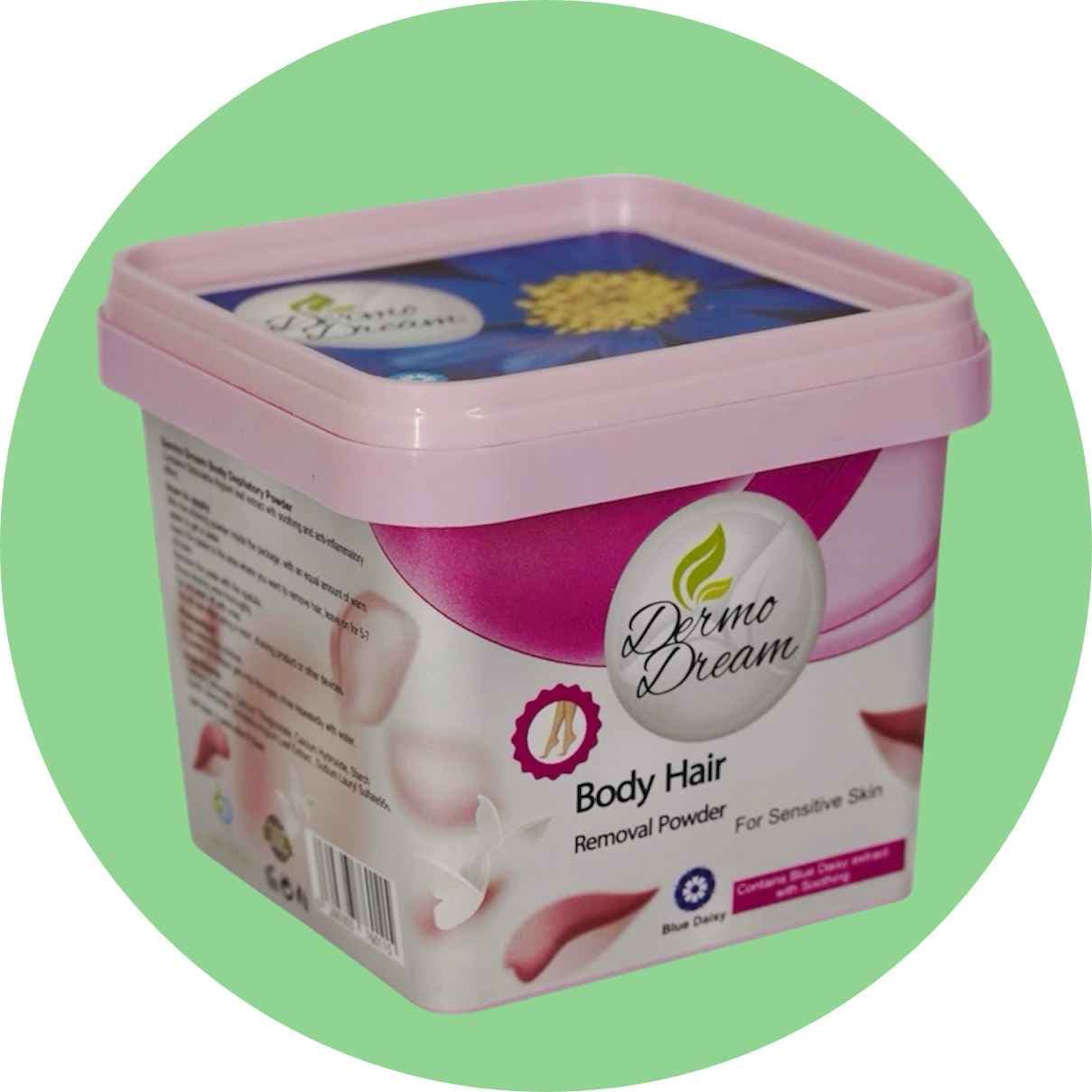 پودر موبر درمودریم مدل بلودیزی وزن 300 گرم/Dermoderm hair removal powder, Bluedizi model, weight 300 grams