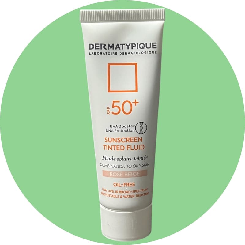 ضد آفتاب رنگی درماتیپیک رز بژ SPF50+ مناسب پوست چرب حجم 50 میل/Dermatypic Rose Beige Tinted Sunscreen SPF50+ for oily skin, 50 ml