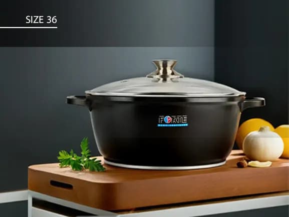 قابلمه درب پیرکس گرانیت فورته forte سایز 36