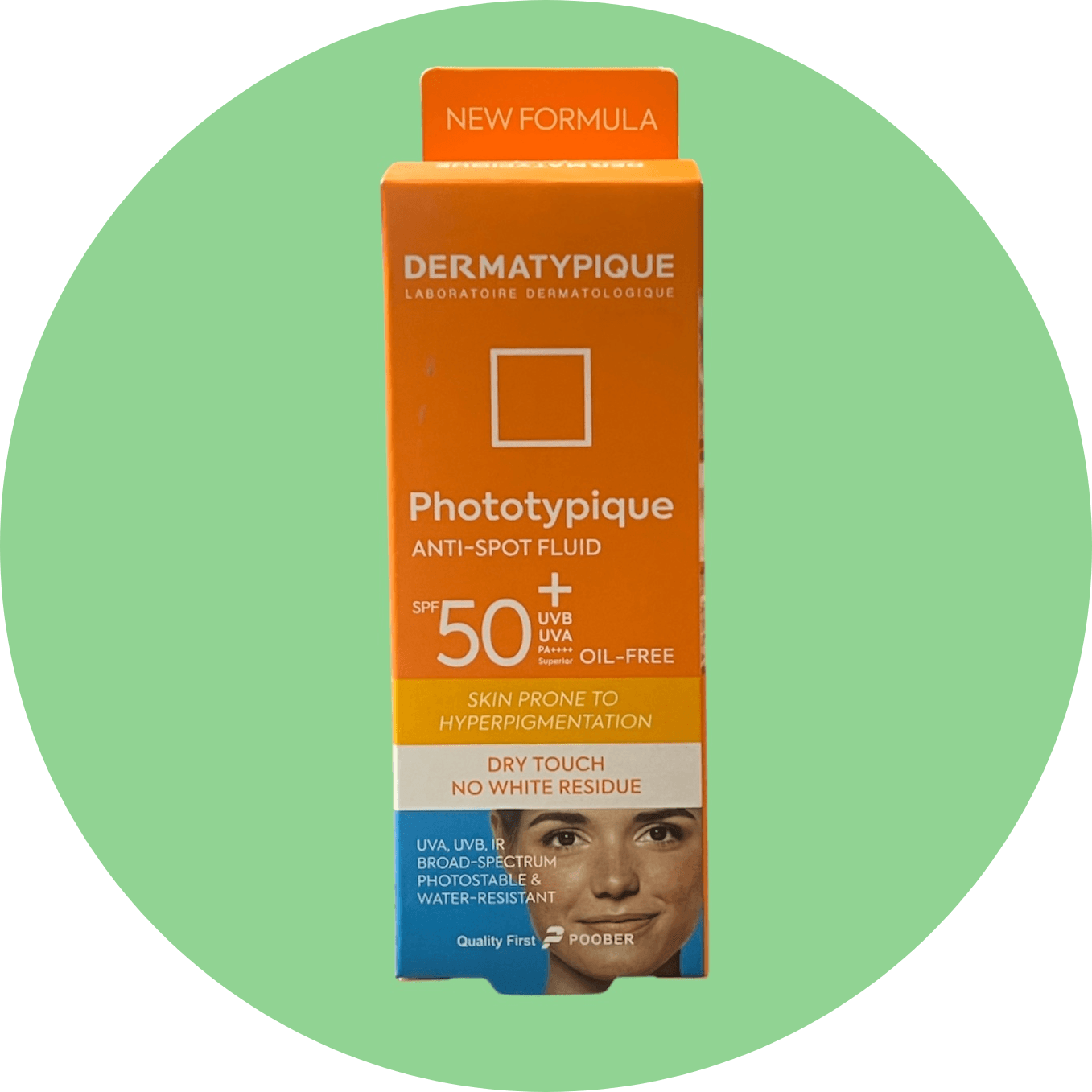 فلوئید ضد آفتاب روشن کننده درماتیپیک SPF50+ فاقد چربی مناسب برای انواع پوست حجم 40 میل/Dermatypic Brightening Sunscreen Fluid SPF50+ Oil-free, suitable for all skin types, volume 40 ml — تصویر ۳