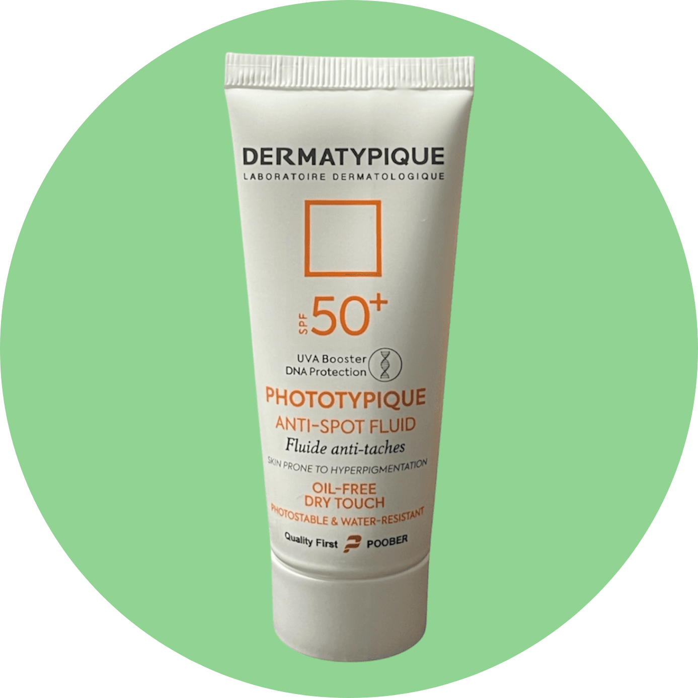 فلوئید ضد آفتاب روشن کننده درماتیپیک SPF50+ فاقد چربی مناسب برای انواع پوست حجم 40 میل/Dermatypic Brightening Sunscreen Fluid SPF50+ Oil-free, suitable for all skin types, volume 40 ml — تصویر ۴