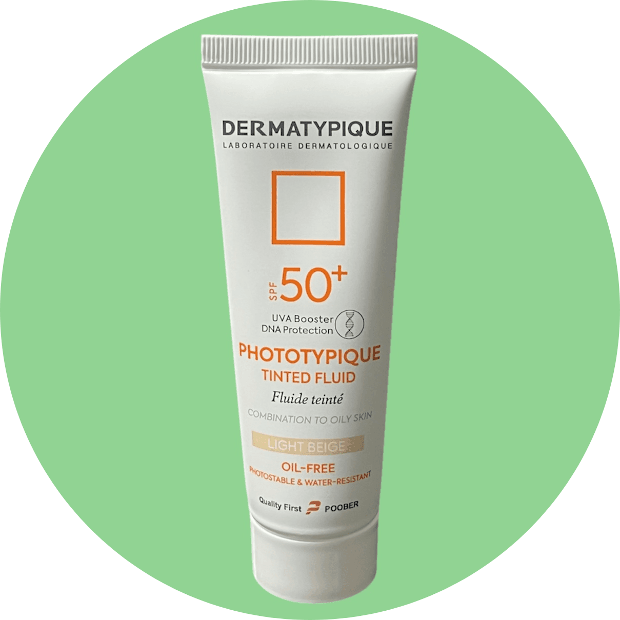 فلوئید ضد آفتاب فاقد چربی رنگی درماتیپیک با SPF50 مناسب برای پوست چرب رنگ بژ روشن حجم 50 میل/Phototypique Oil Free Tinted Sunscreen Fluid With SPF50 For Oily Skin