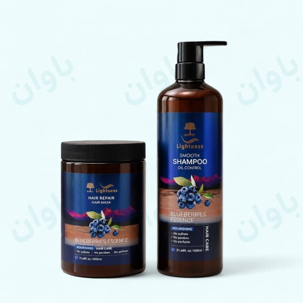 شامپو و ماسک مو لایتنس با عصاره بلوبری