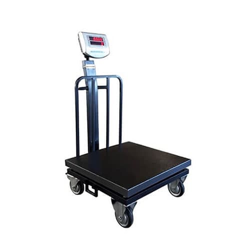 باسکول محک 200 کیلویی چرخدار نمایشگر ثابت سینی گالوانیزه
