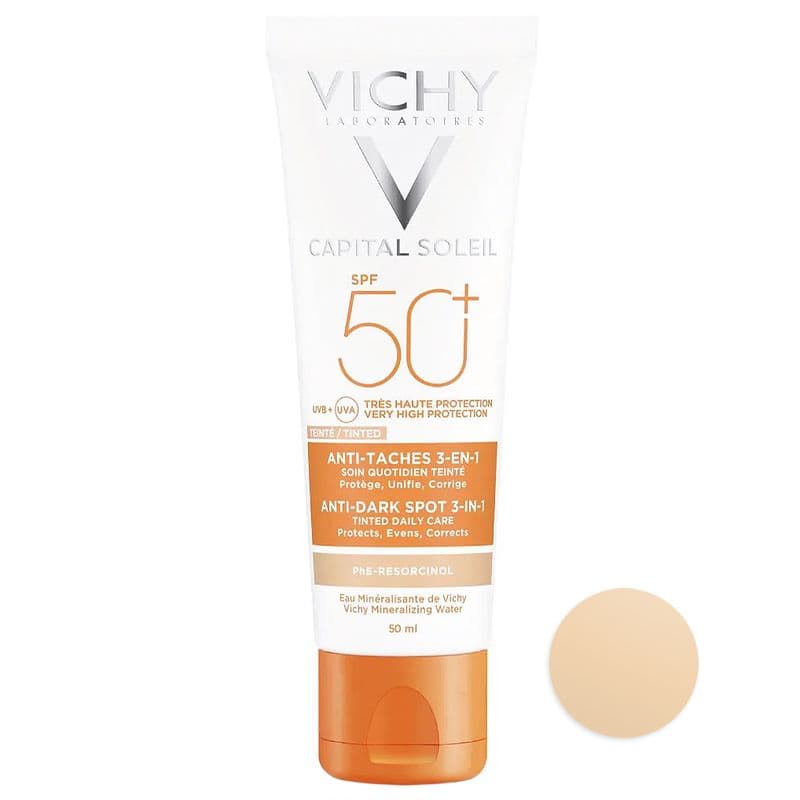 ضد آفتاب sPF 50 حجم 50 میل ضد لک رنگی ویچی – Vichy