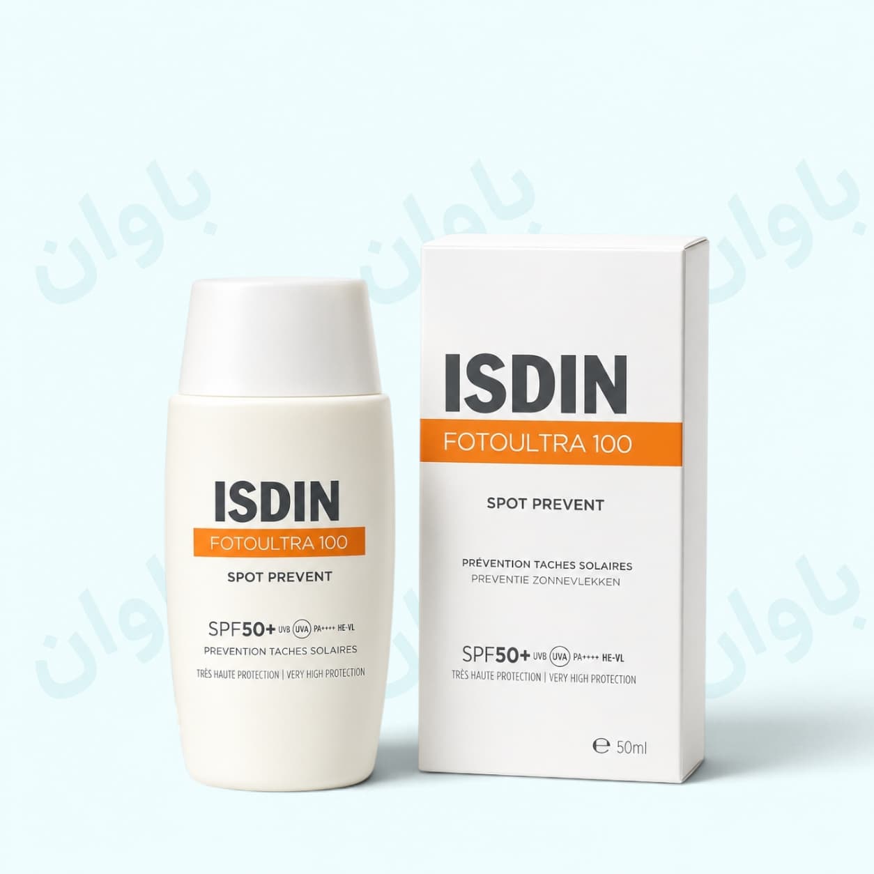 ضدآفتاب ضد لک ایزدین اسپات SPF50 مدل کله تخم مرغی